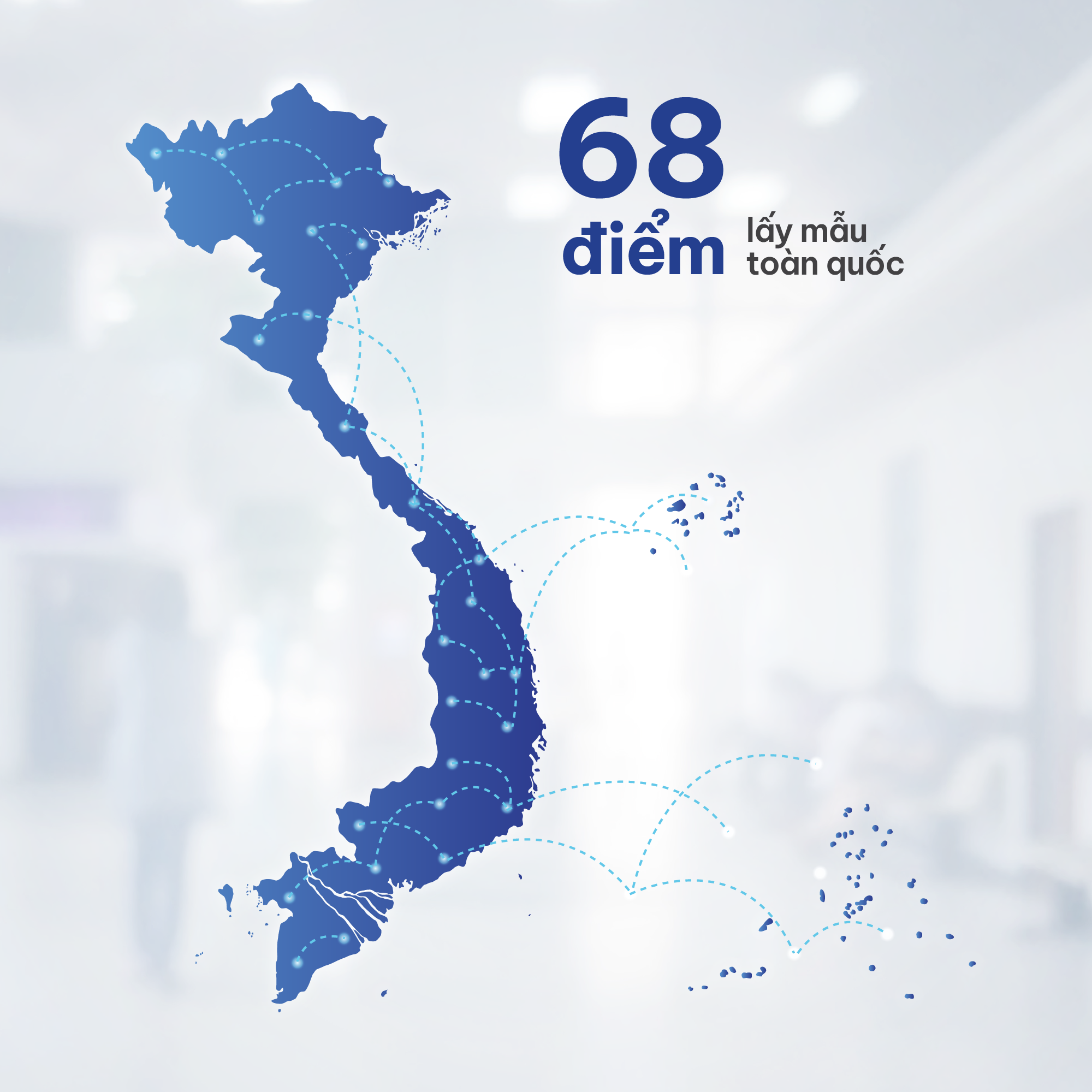 Mạng lưới 68 điểm thu mẫu toàn quốc